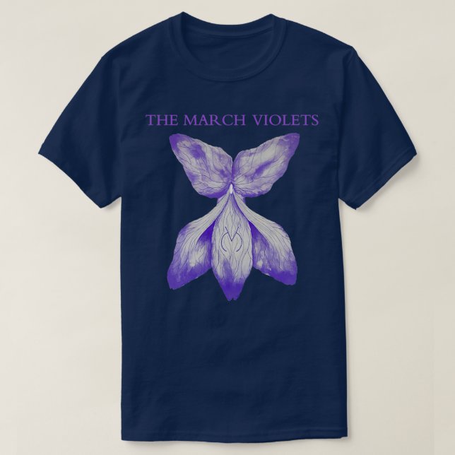 T-shirt Gothique Fleur Gothique Les Violettes De Mars (Design devant)