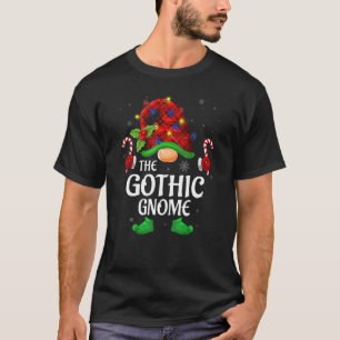 T-shirt Gothique Gnome Buffalo Red Plaid Correspondant Fam