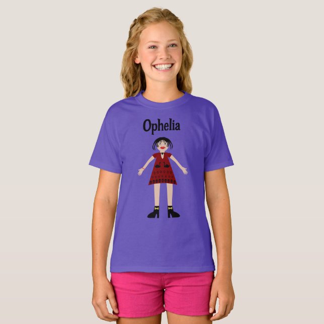 T-shirt Gothique Halloween Vampire Lady Custom (Devant entier)