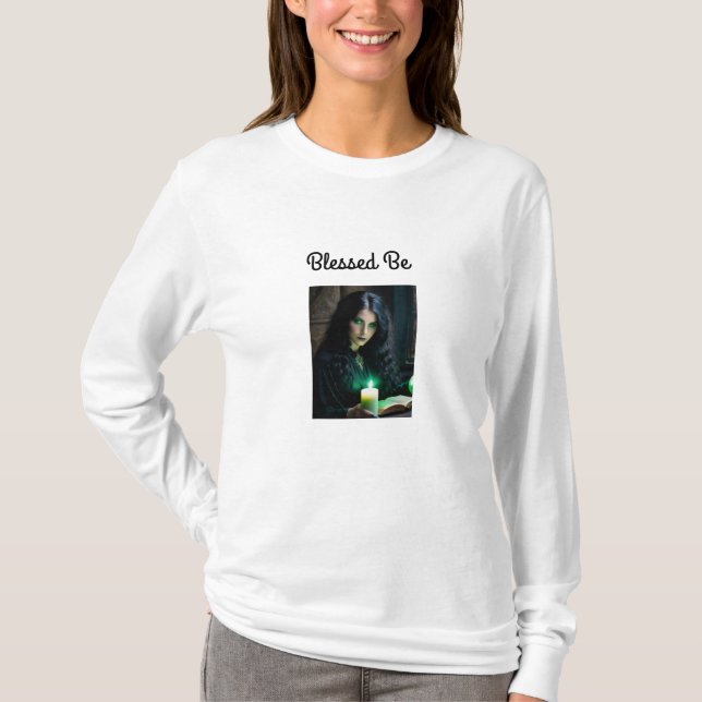 T-shirt Gothique Jolie Sorcière, Thème Sombre (Devant)