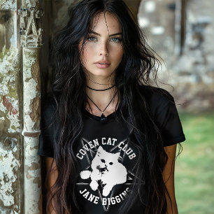 T-shirt Gothique Pentagram Kitten Coven Club