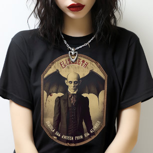 T-shirt Gothique Personnalisable Vintage Dracula Halloween