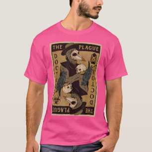 T-shirt Gothique Steampunk Plague Doctor Tarot Card Lectur