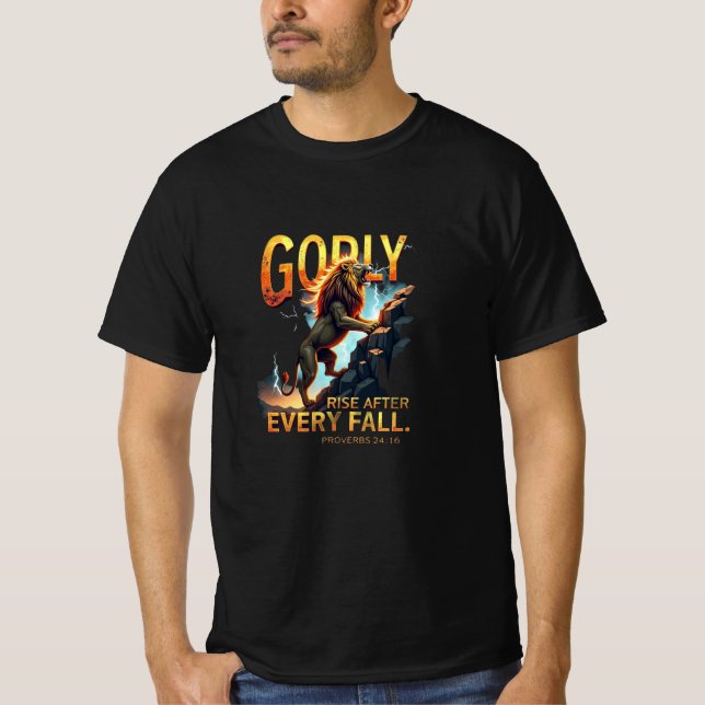 T-shirt Gotly Rise - Rocher de l'Escalade du lion (Proverb (Devant)