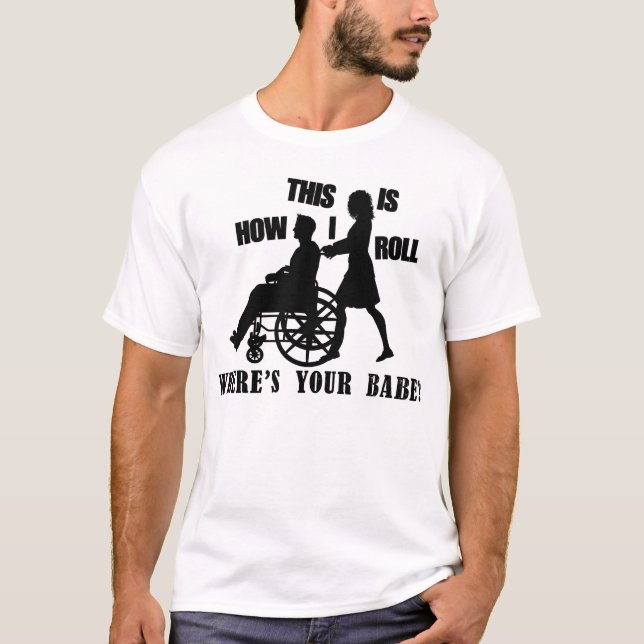 T-shirt Goujon de fauteuil roulant (Devant)