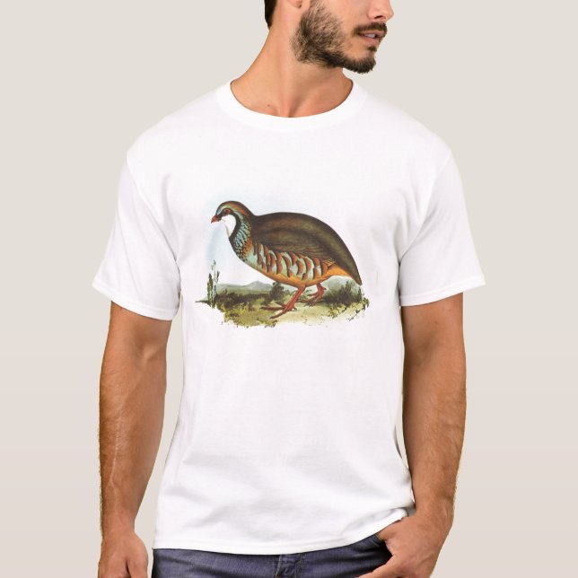 T-shirt Gould - perdrix à pieds rouges - rufa d'Alectoris (Devant)