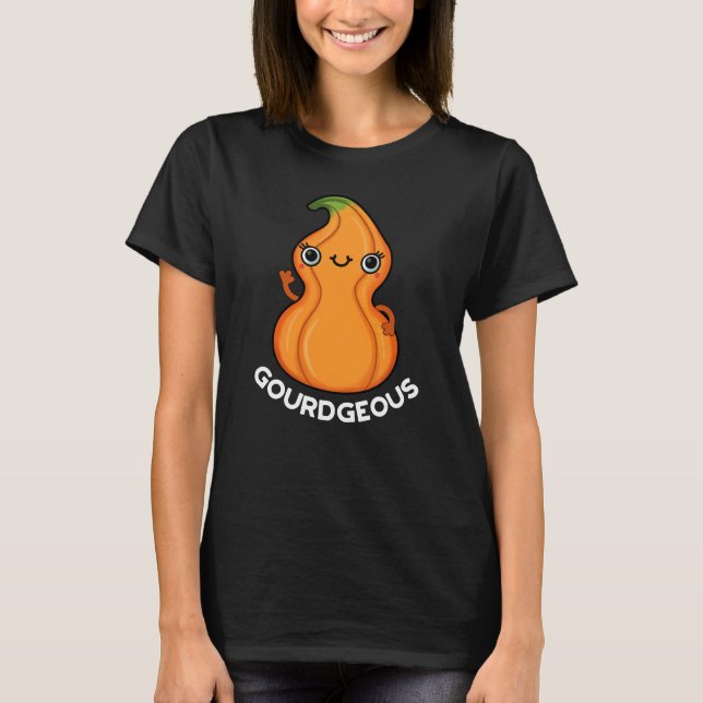T-shirt Gourd geous Funny Gourd Veggie Pun Dark BG (Devant)