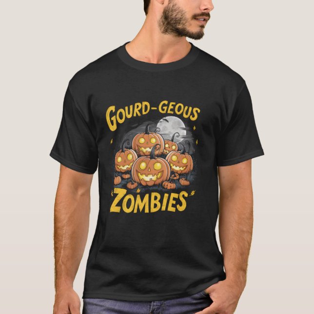 T-shirt Gourde Zombies geous Éffrayant Zombie Citrouilles  (Devant)