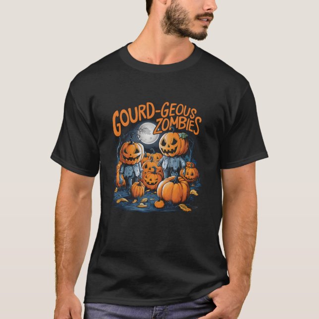 T-shirt Gourde Zombies geous Éffrayant Zombie Citrouilles  (Devant)