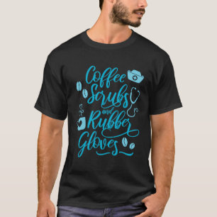 T-shirt Gousses De Café Et Gants En Caoutchouc
