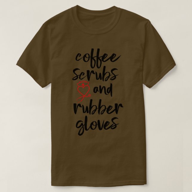 T-shirt Gousses De Café Et Gants En Caoutchouc 3 (Design devant)
