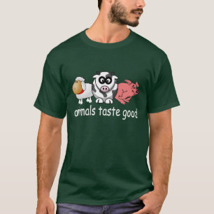T-shirt Goût d'animaux bon - couleur variable d'arrière 