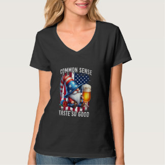 T-shirt Goût de bon sens si bon Gnome Bière 4 juillet