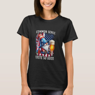 T-shirt Goût de bon sens si bon Gnome Bière 4 juillet