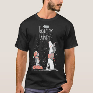 T-shirt Goût de neige hiver tomber fille unicorne nuage wi