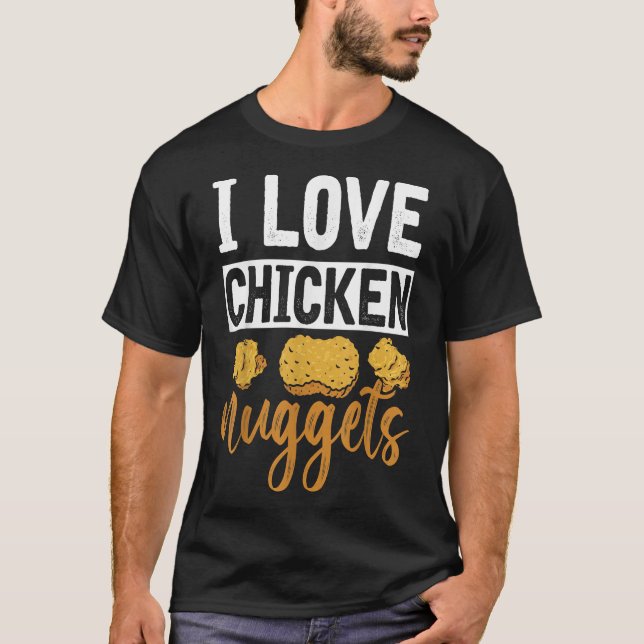 T-shirt Goût Fast Food Goy Goy Girl Cadeau | Drôle poulet (Devant)