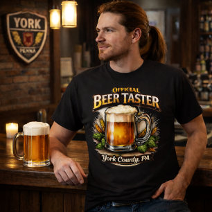 T-shirt Goûteur de bière officiel du comté de York, PA