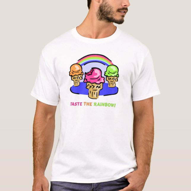 T-shirt Goûtez l'arc-en-ciel (Devant)