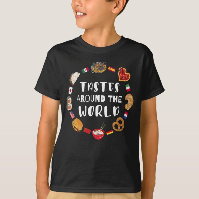 T-shirt Goûts à travers le monde (Devant)