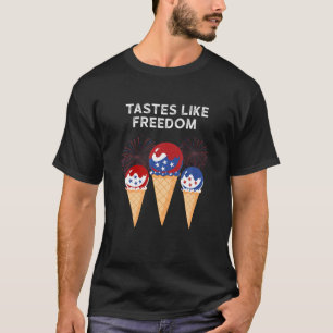 T-shirt Goûts Comme Freedom Funny Ice Cream Cones 4E De J