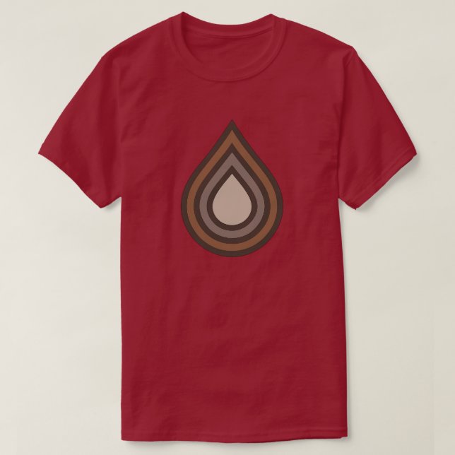 T-shirt Goutte Art multicouche foncé (Design devant)