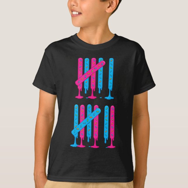 T-shirt Goutte de glace Tally Marks 67 Mème Compter 6 7 Br (Devant)