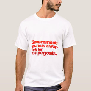 T-shirt gouvernements dans la crise