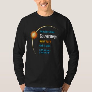 T-shirt Gouverneur New York NY Total Solar Eclipse 2024  1