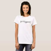 T-shirt goVegan () pour la pièce en t de blanc de filles (Devant entier)