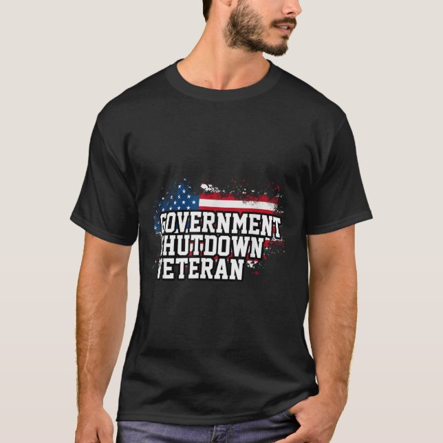 T-shirt Government Shutdown Veteran (Devant)