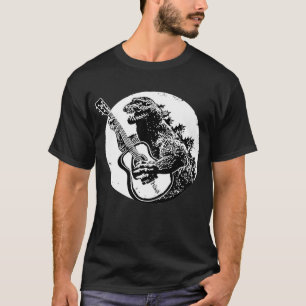 T-shirt Gozilla jouant de la guitare Premium