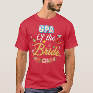 T-shirt Gpa De La Mariée Mariage Fête Fleur Ring De Famill