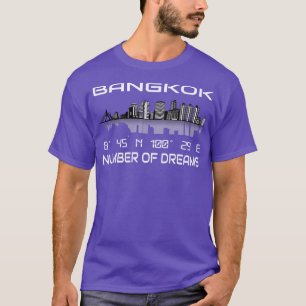 T-shirt Gps Coordonner Bangkok Skyline Dream City