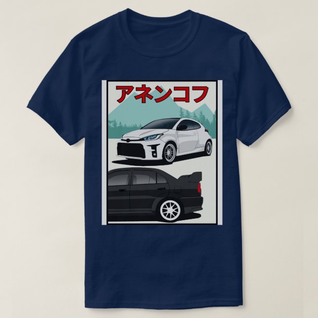 T-shirt gr yaris vs evo (Design devant)