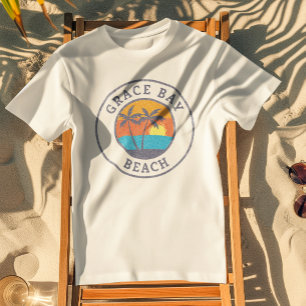 T-shirt Grace Bay Beach, Turcs Et Caicos Faded Classic St