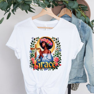T-shirt Grace Christian Afro Black Woman prie