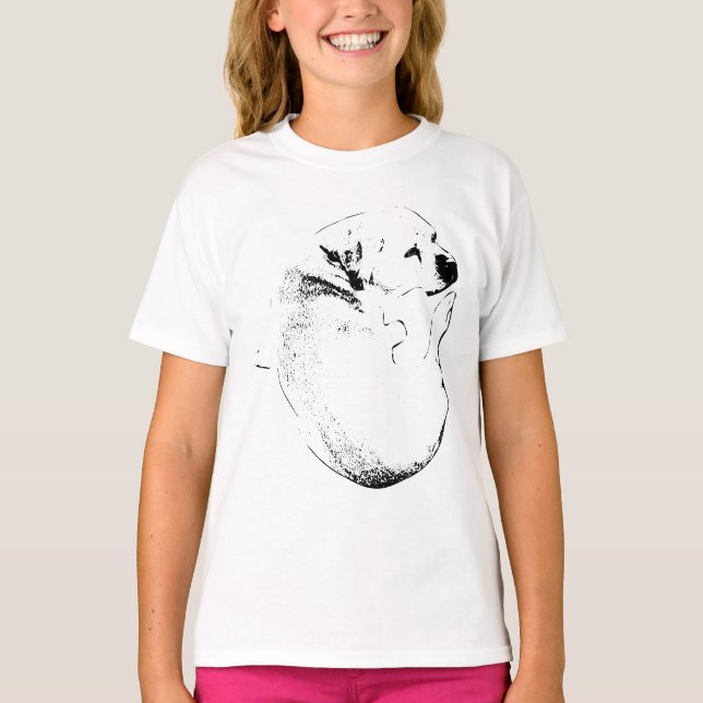 T-shirt Grace d'encre courbée (Devant)
