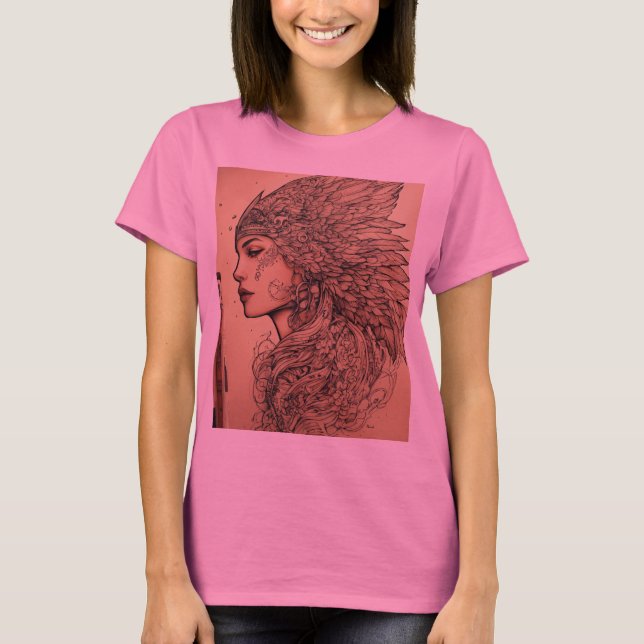 T-shirt "Grace in Flight : A Wing Sketch" (Devant)