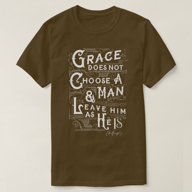 T-shirt Grace Inspiration Charles Spurgeon Citation Christ (Design devant)