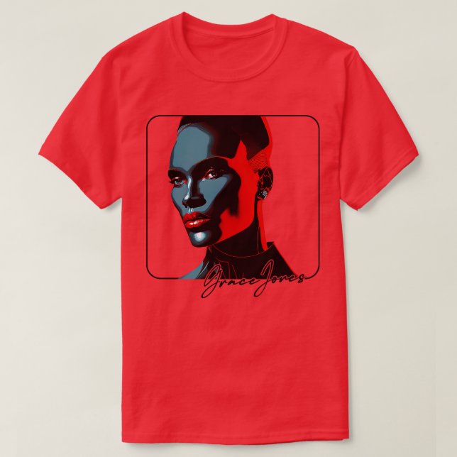T-shirt Grace Jones 80s Style Design esthétique (Design devant)