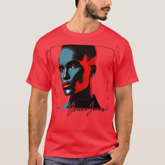 T-shirt Grace Jones 80s Style Design esthétique