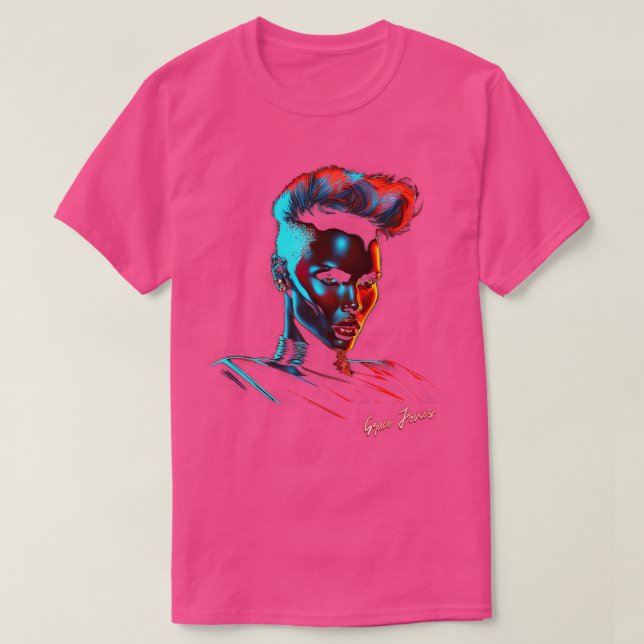 T-shirt Grace Jones 80s Style Design esthétique 1 (Design devant)