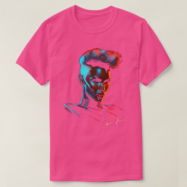 T-shirt Grace Jones 80s Style Design esthétique 1 (Design devant)