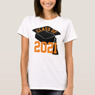 T-shirt Grad Casquette Orange Classe de 2024