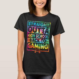T-shirt Grad Stright Outta High School Jeu Vidéo Gamer
