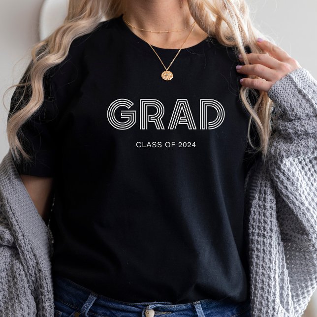 T-shirt Grad | Texte de style Disco Cool pour les diplômés (Créateur téléchargé)