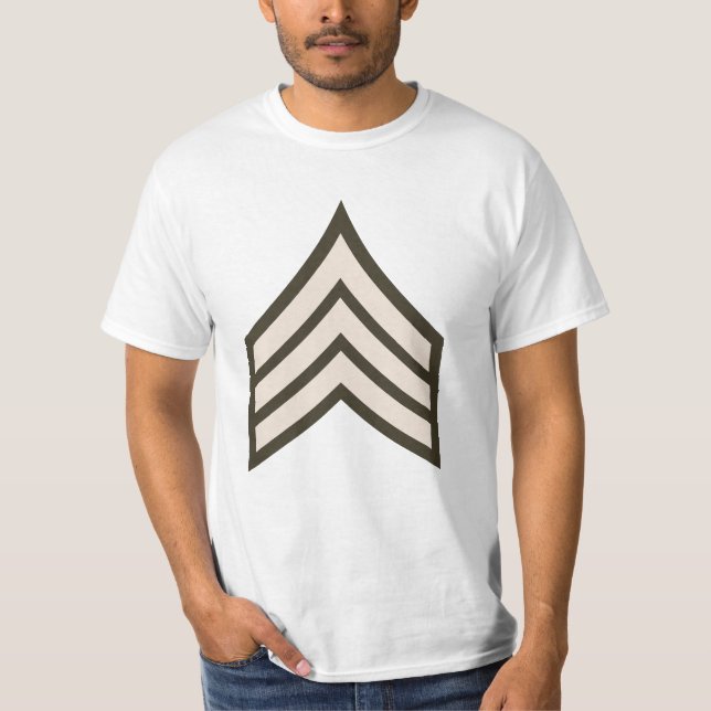 T-shirt grade de sergent de l'armée (Devant)