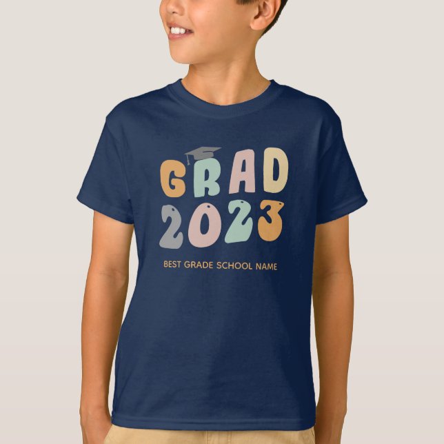 T-shirt Graduation 2023 Classe personnalisée Nom de l'écol (Devant)