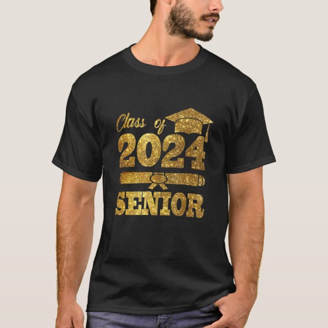 T-shirt Graduation 2024 S Classe De 2024 Senior 24 School (Devant)