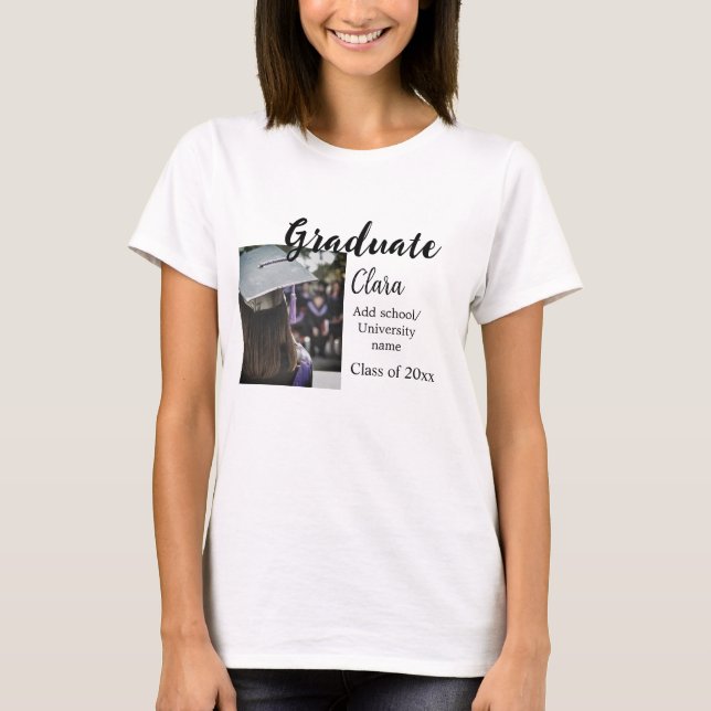 T-shirt Graduation ajouter nom classe de 20xx félicitation (Devant)